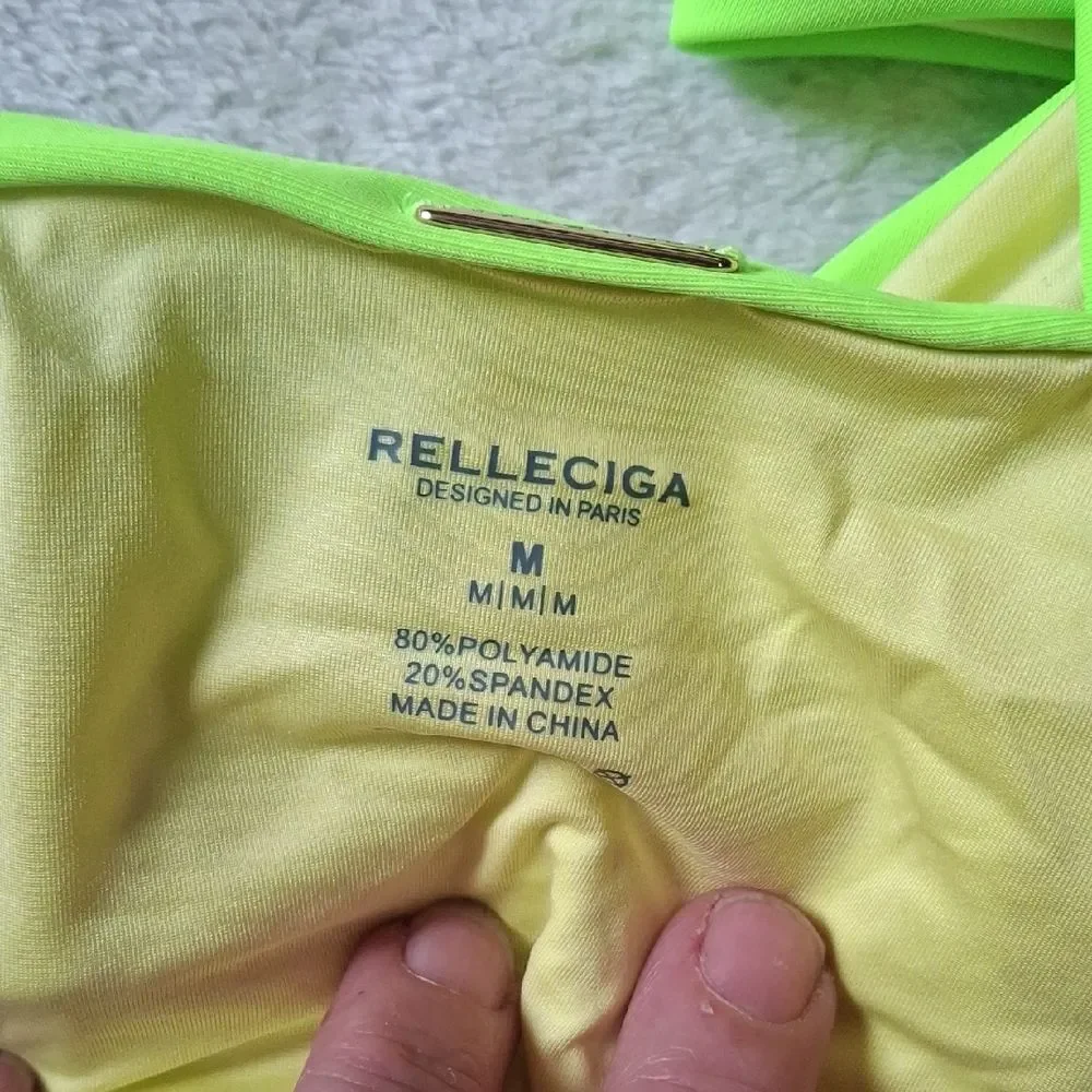 Xhilaration Top Lime and Yellow Bikini Set (Swi031)
